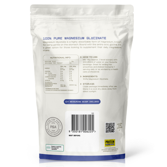 Protein Supplies Australia Magnesium Glycinate 100g