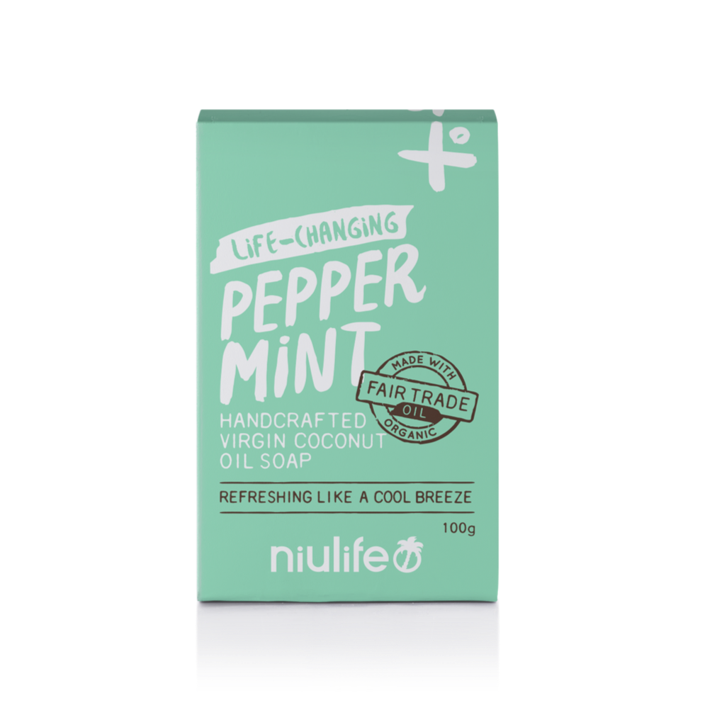 Nuilife Coconut Oil Soap Peppermint 100g