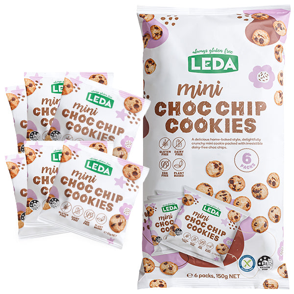 Leda Mini Choc Chip Cookies 6 Pack 150g
