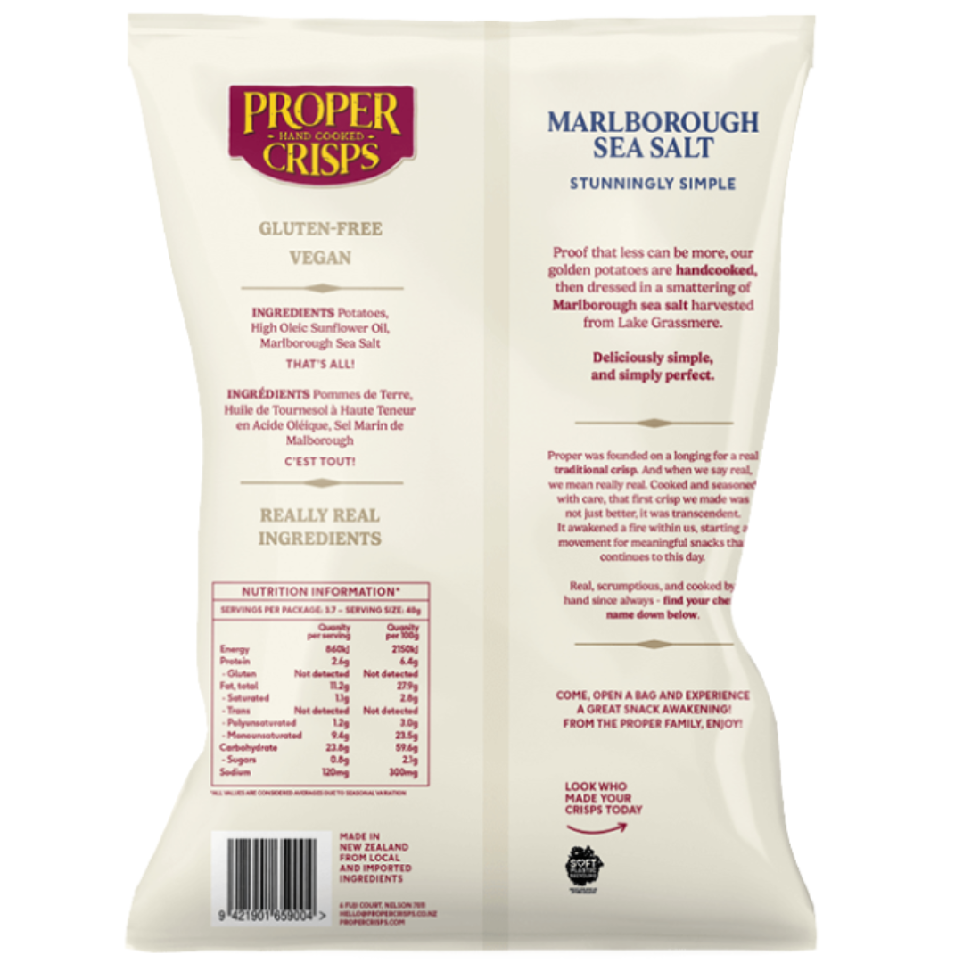 Proper Crisp Marlborough Sea Salt 150g