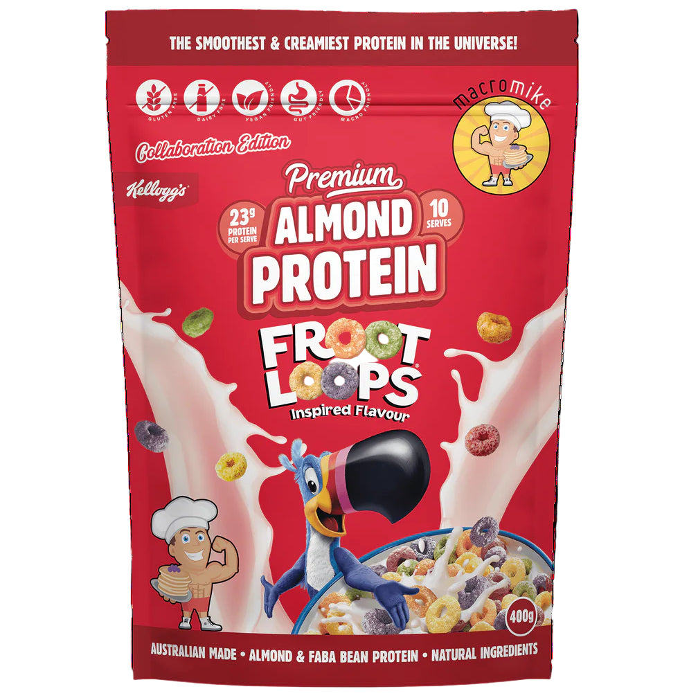 Macro Mike X Kellogg's Premium Almond Protein Fruit Loops Inspired 400g