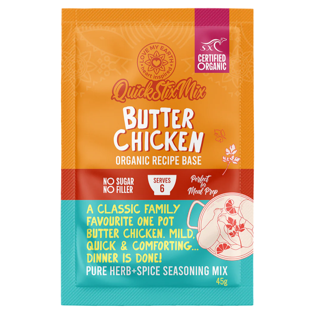 Love My Earth Quick Stix Mix Organic Recipe Base Butter Chicken 45g