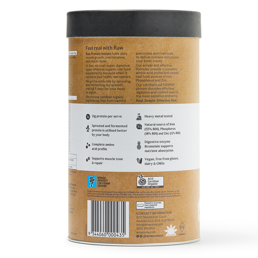 Amazonia Raw Organic Protein Isolate Vanilla 500g