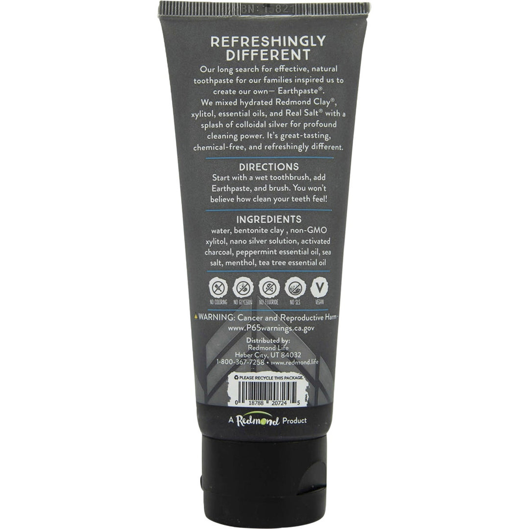 Earthpaste Toothpaste With Silver Peppermint & Charcoal 113g