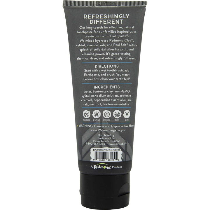 Earthpaste Toothpaste With Silver Peppermint & Charcoal 113g