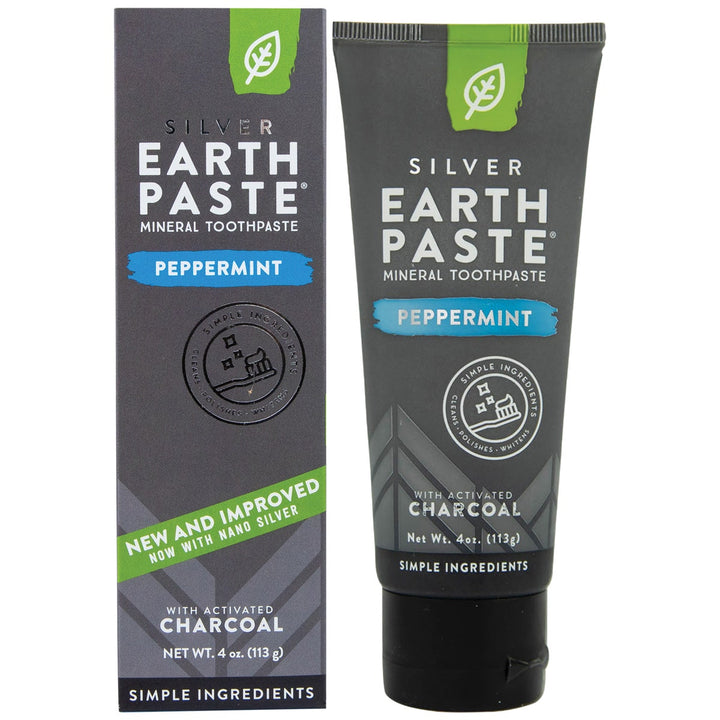 Earthpaste Toothpaste With Silver Peppermint & Charcoal 113g