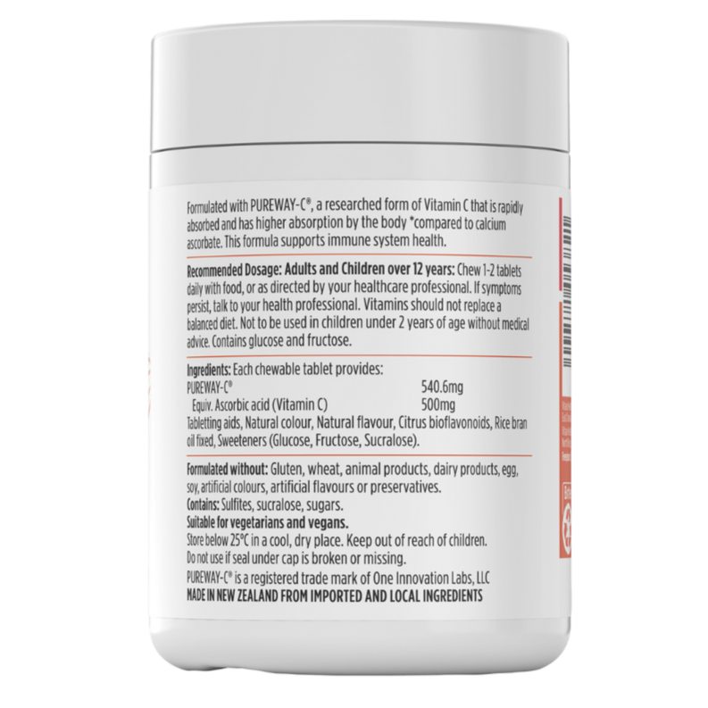 Nutralife Rapid-c 500mg Chewables 120t