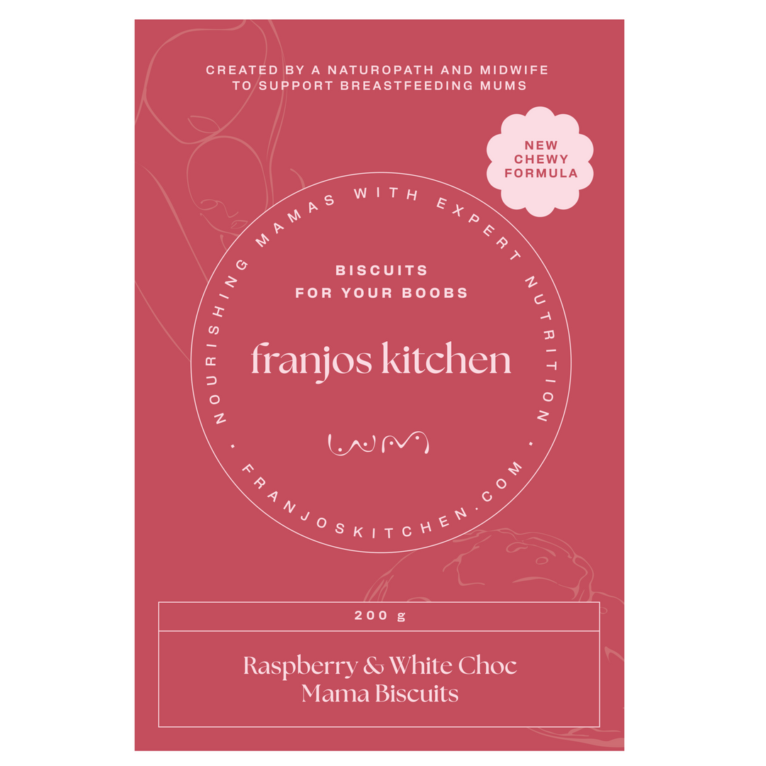 Franjos Kitchen Biscuits Raspberry & White Choc 252g