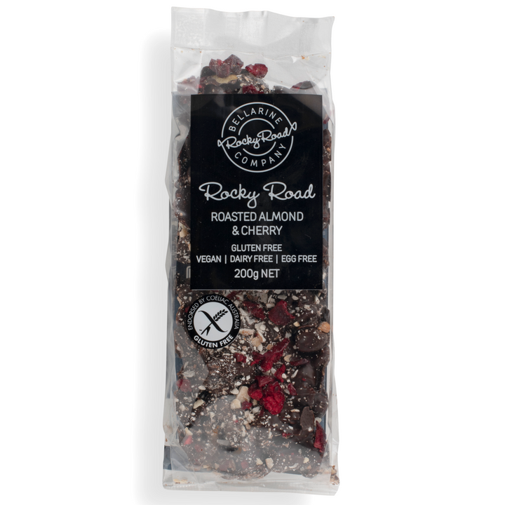 Bellarine Rocky Road Company Roasted Almond & Cherry Rocky Road 200g