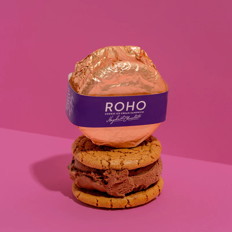 Roho Cookie Ice Cream Sandwich Hazelnut Chocolate 175g