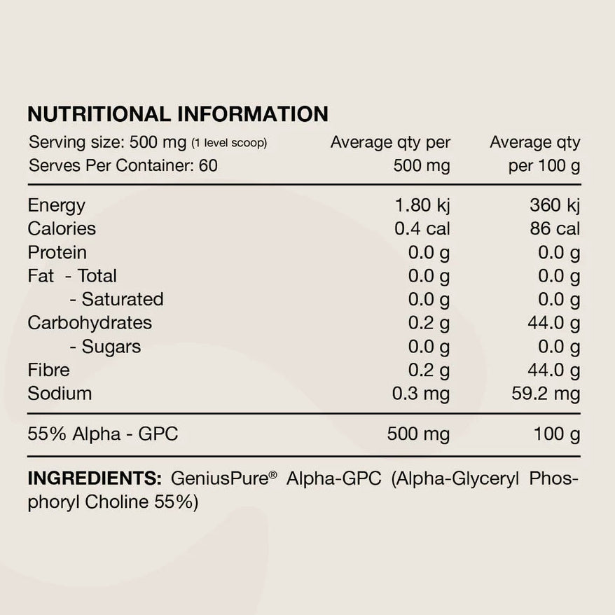 Switch Nutrition Alpha Gpc 30g