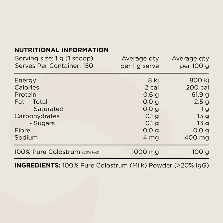 Switch Nutrition Colostrum Powder 150g