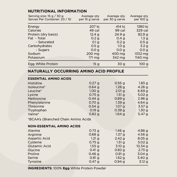 Switch Nutrition Egg White Protein Powder Unflavoured 300g