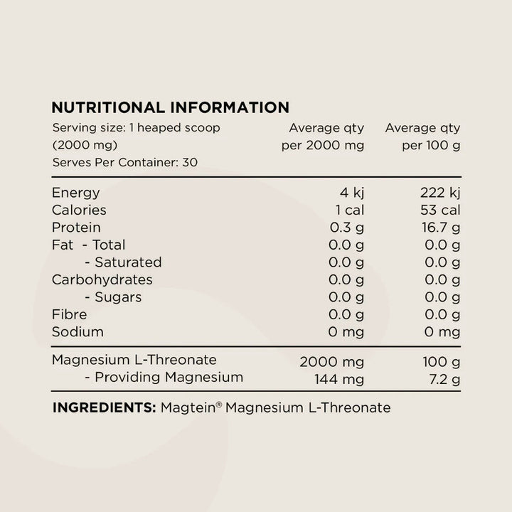 Switch Nutrition Mag3 100% Pure Magnesium L-threonate 60g