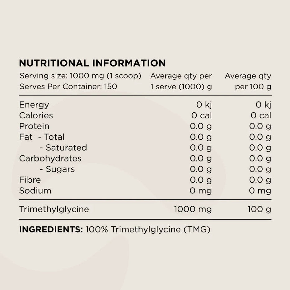 Switch Nutrition Tmg 100% Pure Trimethylglycine 150g