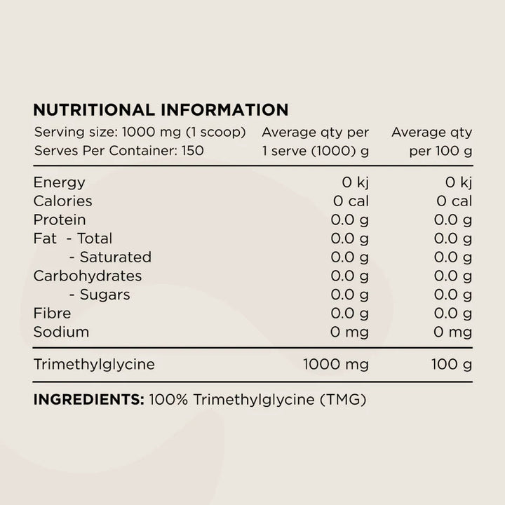 Switch Nutrition Tmg 100% Pure Trimethylglycine 150g