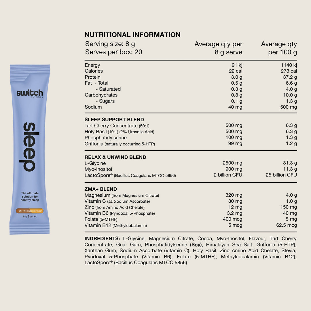 Switch Nutrition Daily Essentials Sachets - Hydrate Greens Creatine Sleep 12 Pack