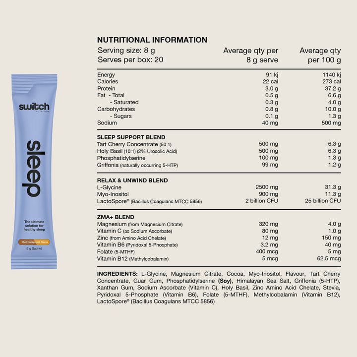 Switch Nutrition Daily Essentials Sachets - Hydrate Greens Creatine Sleep 12 Pack