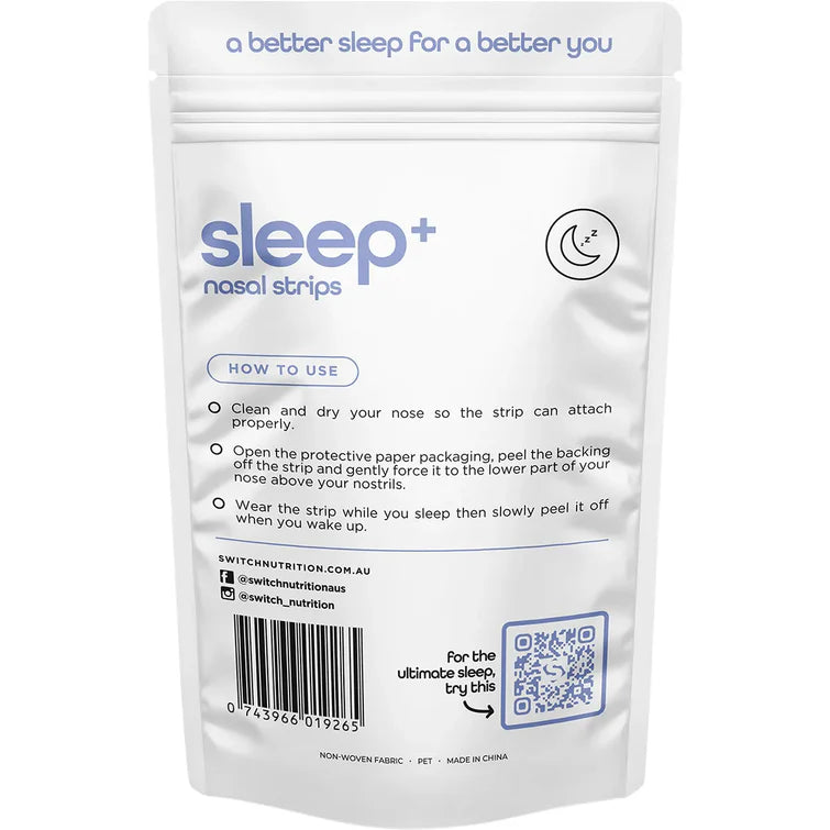 Switch Nutrition Sleep+ Nasal Strips 30 Pack