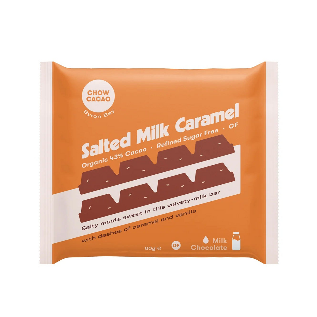 Chow Cacao Milk Chocolate Block Salted Milk Caramel 60g