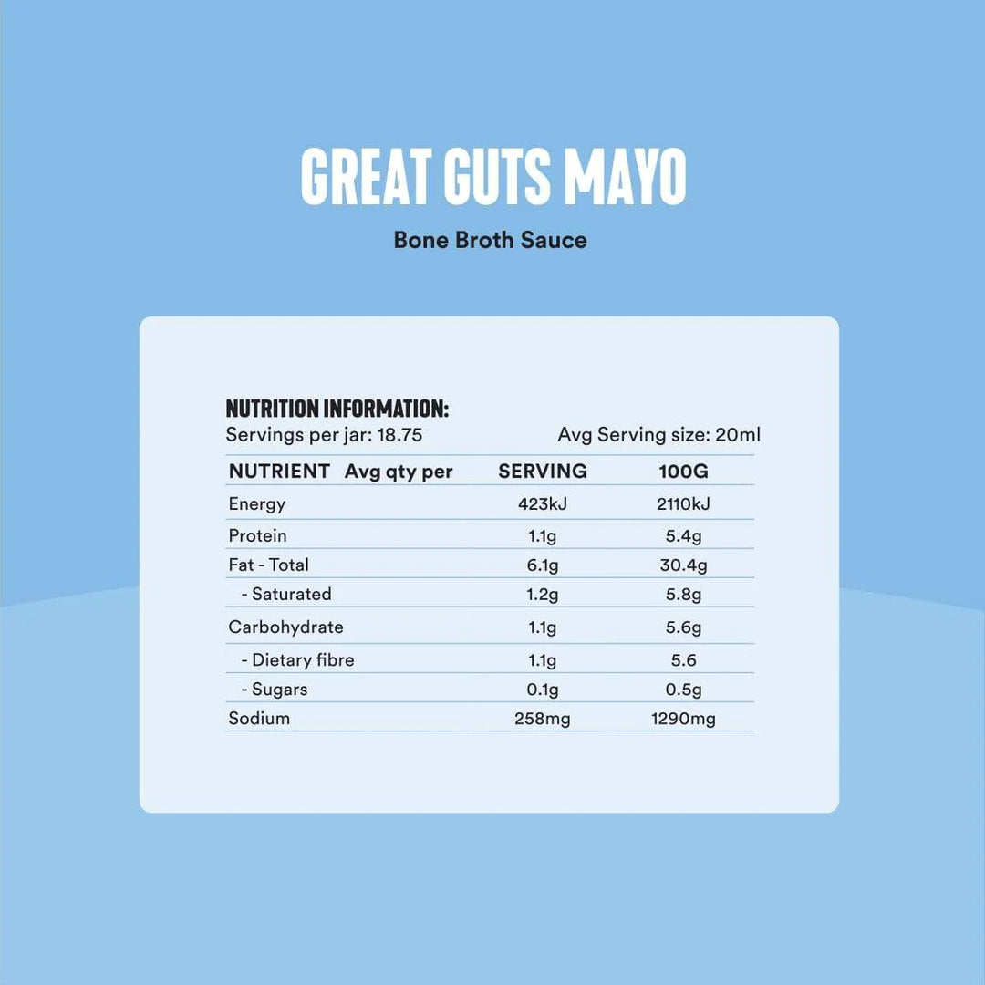 Gevity Great Guts Mayo Bone Broth Sauce 375ml