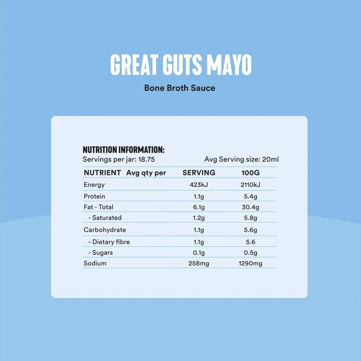 Gevity Great Guts Mayo Bone Broth Sauce 375ml