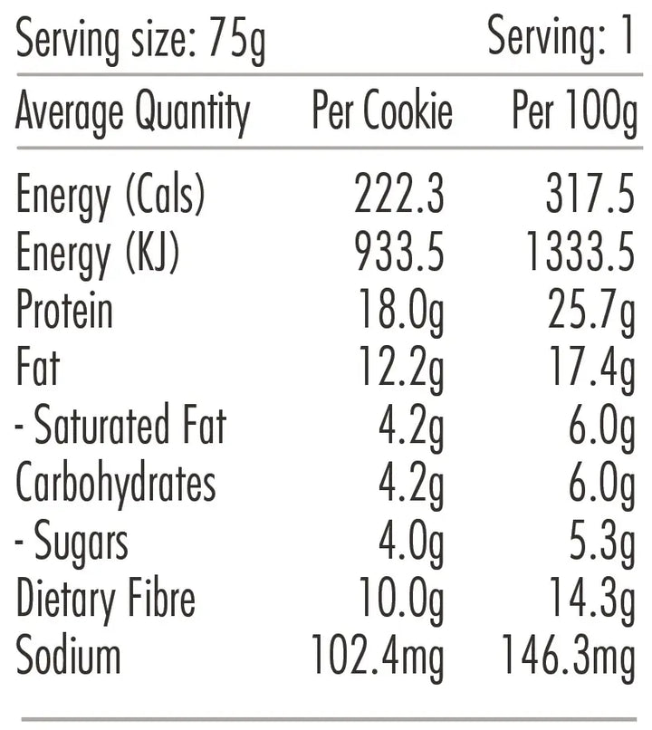 Nommie Protein Cookie Choc Chip 75g