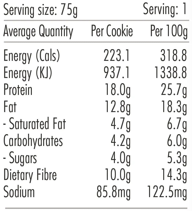 Nommie Protein Cookie Triple Choc Nut 75g