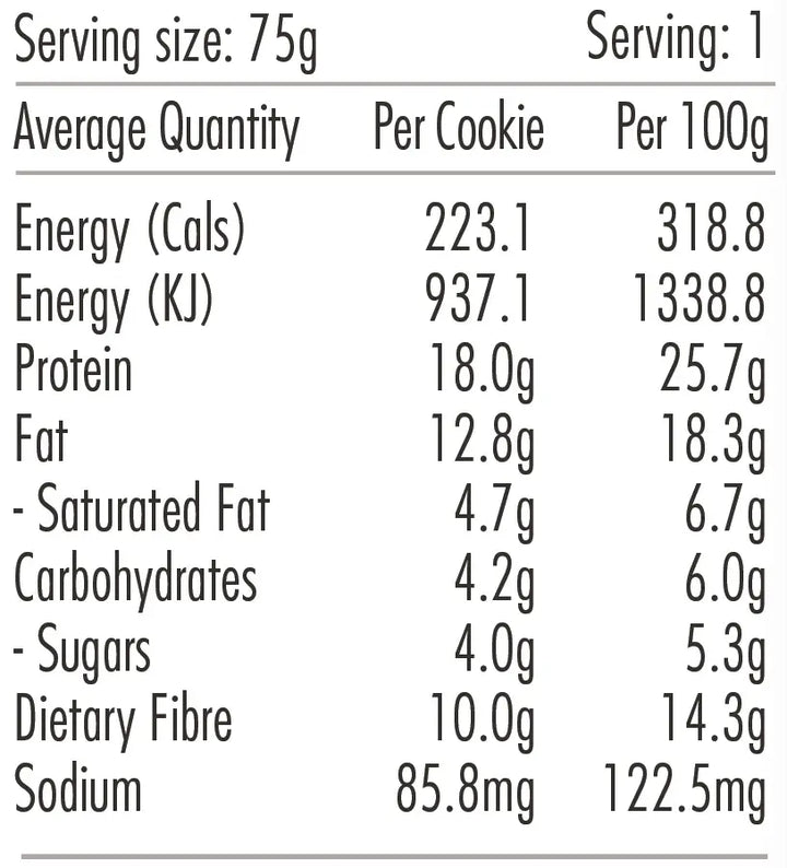 Nommie Protein Cookie Triple Choc Nut 75g