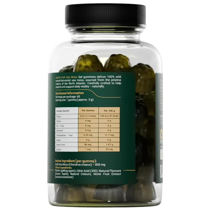 Apollo Irish Sea Moss Gummies 60 Pieces