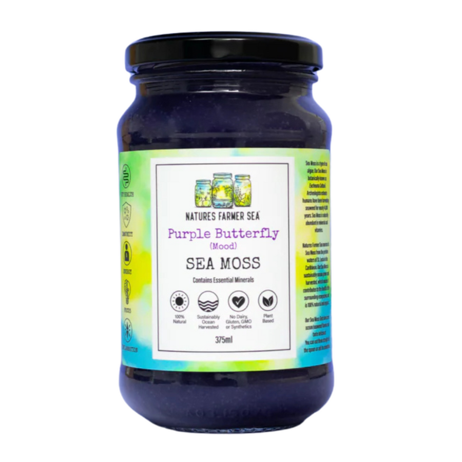 Natures Farmer Sea Blue Tongue Wizard Sea Moss Gel Energy 375ml