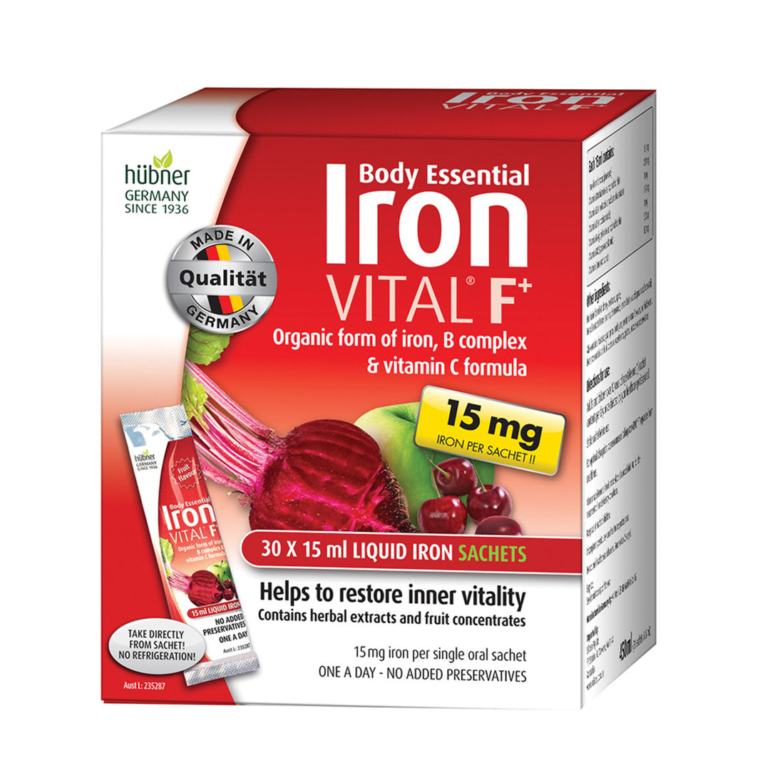 Silicea Body Essential Iron Vital F+ Sachets 15ml X 30 Pack