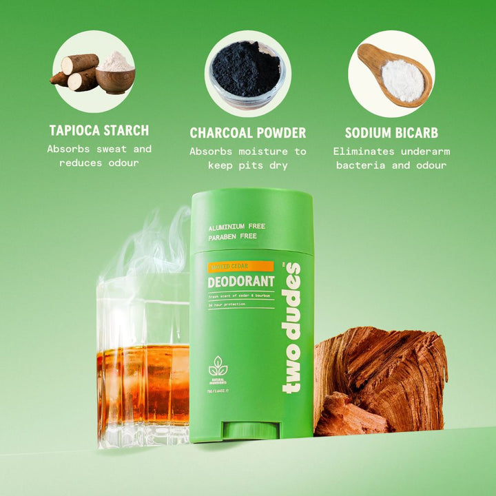 Two Dudes Deodorant Stick Smoked Cedar 75g