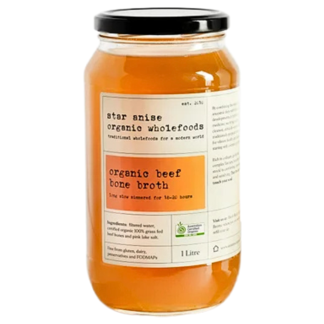 Star Anise Organic Beef Bone Broth Glass 1l