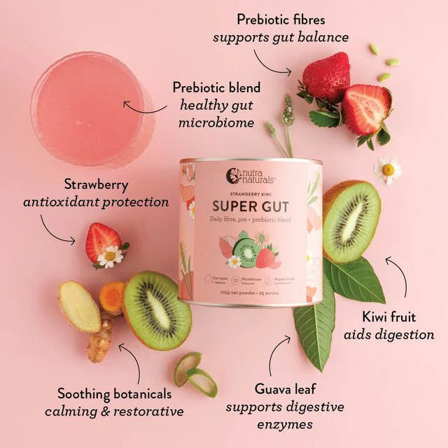 Nutra Naturals Super Gut Strawberry Kiwi 225g