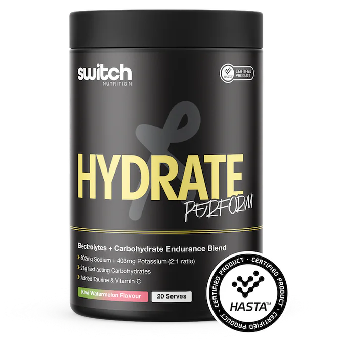 Switch Nutrition Hydrate+ Electrolytes & Carbohydrates Kiwi & Watermelon 600g