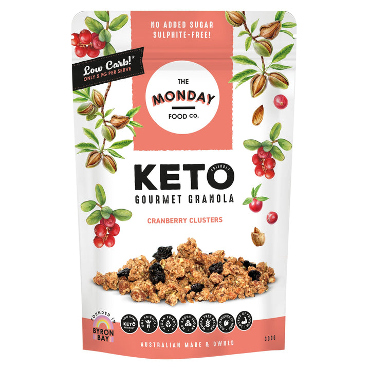 The Monday Food Co Keto Granola Cranberry Clusters 300g