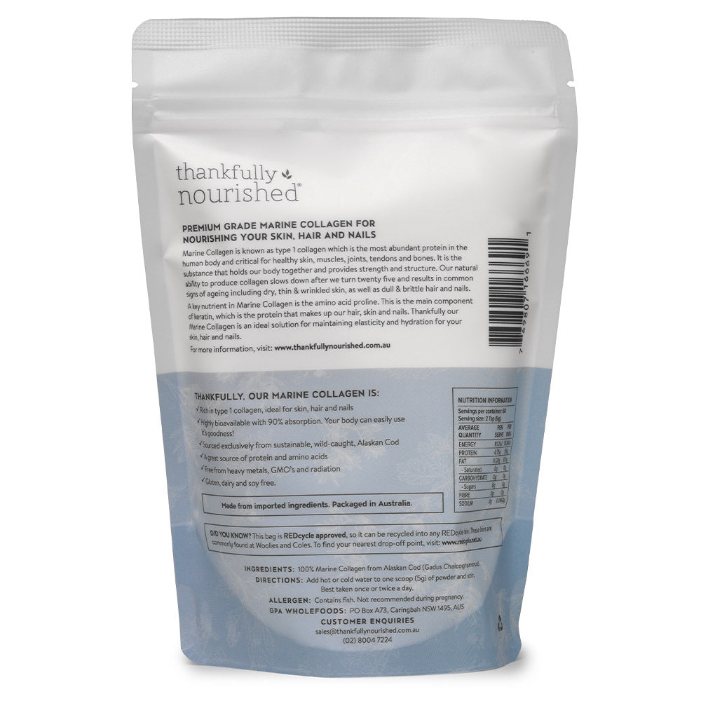 Thankfully Nourished Marine Collagen Powder 100g