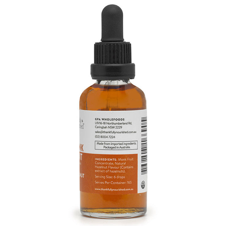 Thankfully Nourished Monk Fruit Concentrate Hazelnut