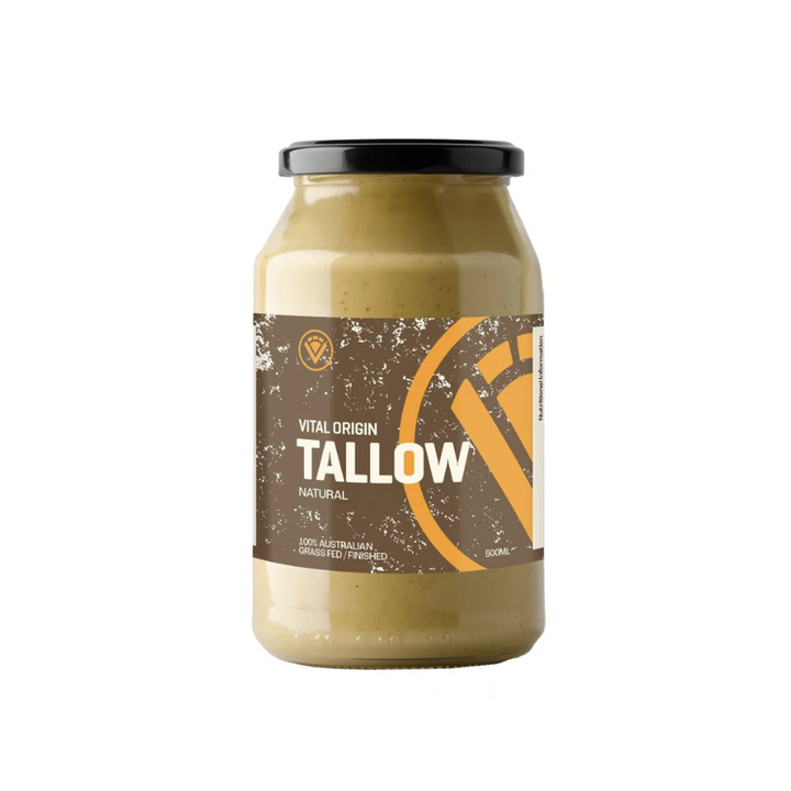 Vital Origin Tallow Natural Glass Jar 500ml