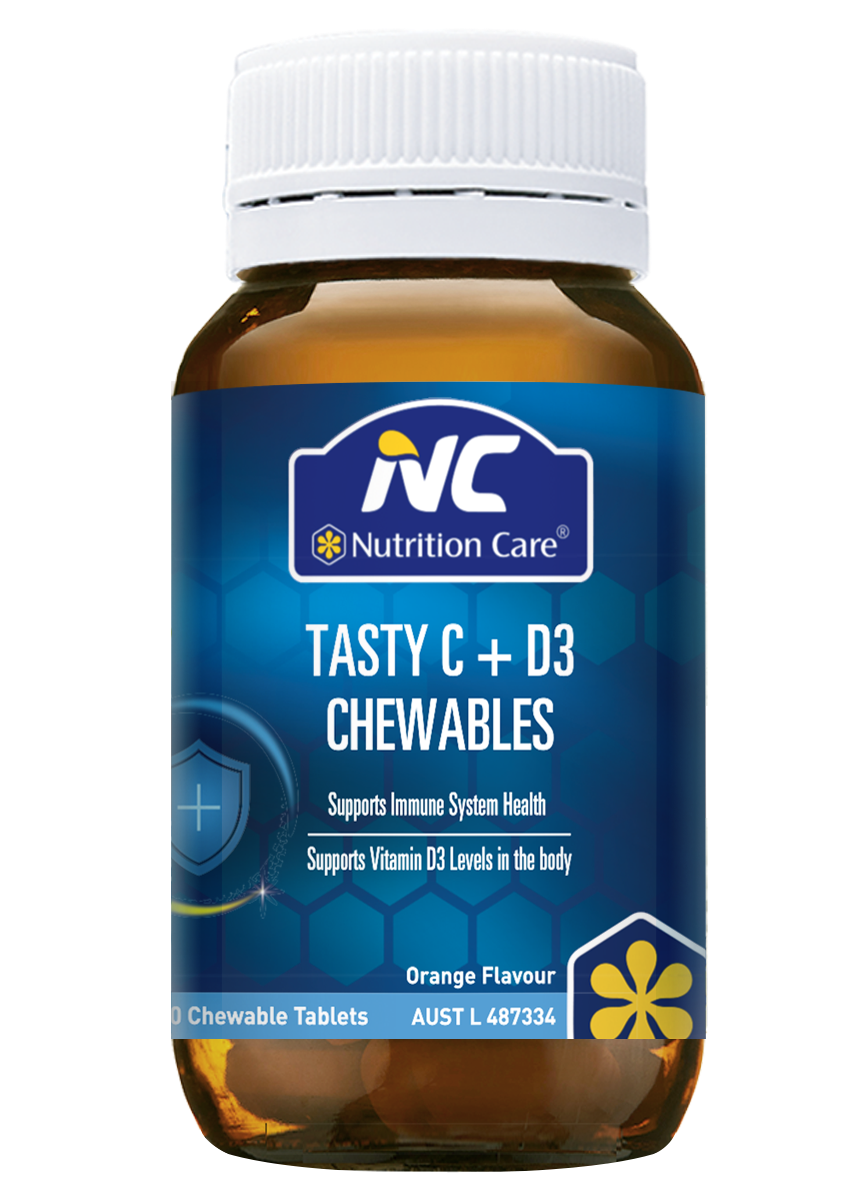 Nutrition Care Tasty C + D3 Chewables Orange 60t