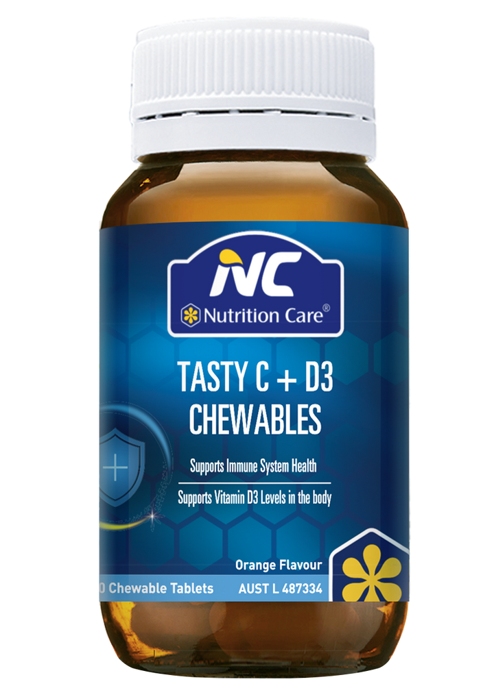 Nutrition Care Tasty C + D3 Chewables Orange 60t