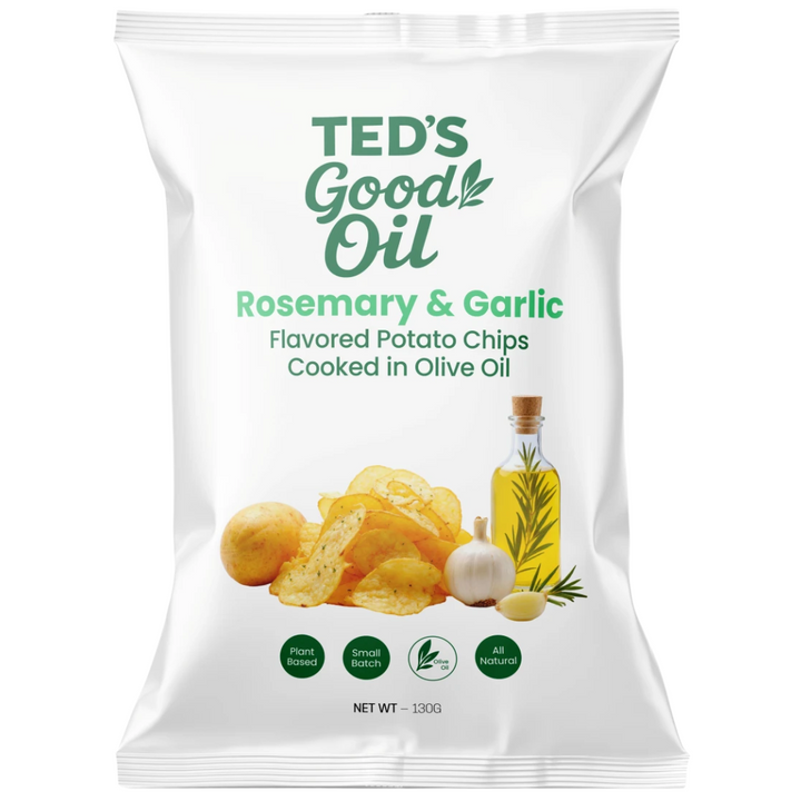 Ted's Good Olive Oil Potato Chips Rosemary Garlic 130g