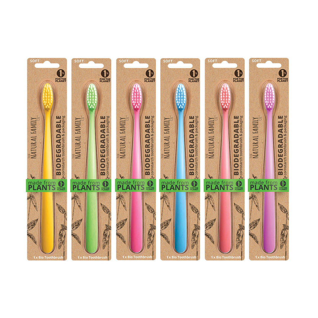 Natural Family Co Bio Toothbrush Neon Mix