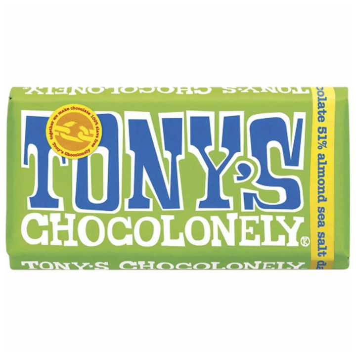 Tony's Chocolonely Dark Almond Sea Salt 180g