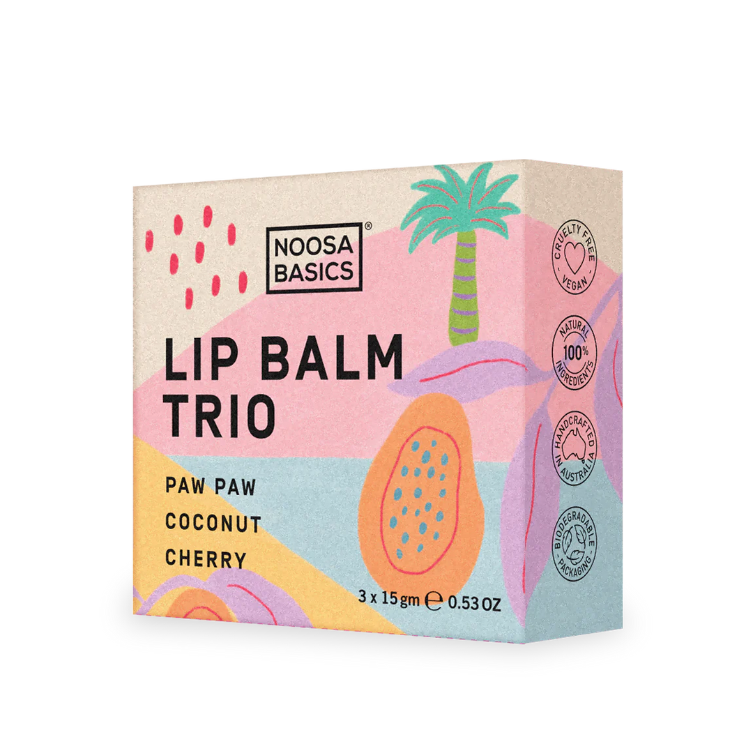 Noosa Basics Lip Balm Trio (paw Paw / Coconut / Cherry)