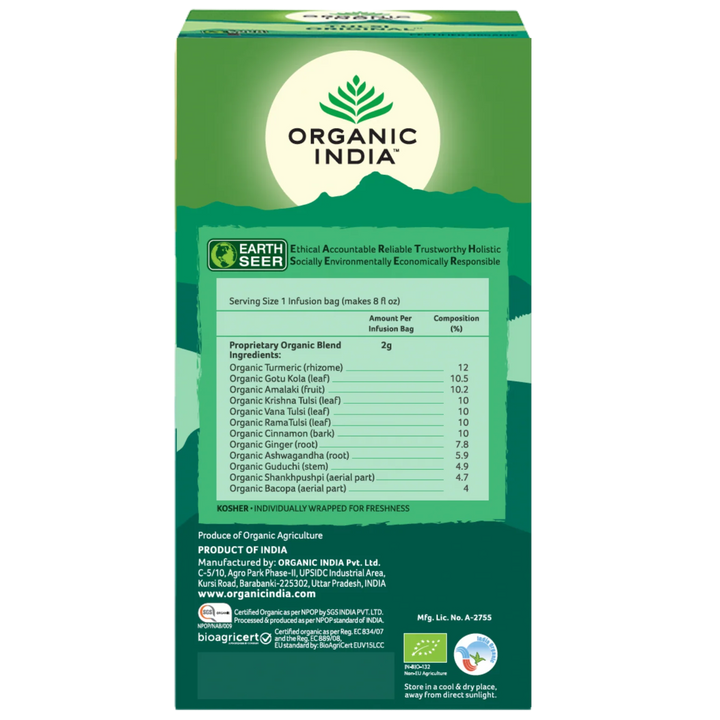 Organic India Focus Tea 25tb