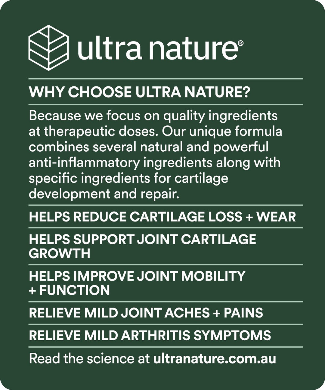 Ultra Nature Joint Repair & Pain Relief 90t
