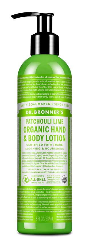 Dr Bronners Organic Patchouli Lime Lotion 237ml