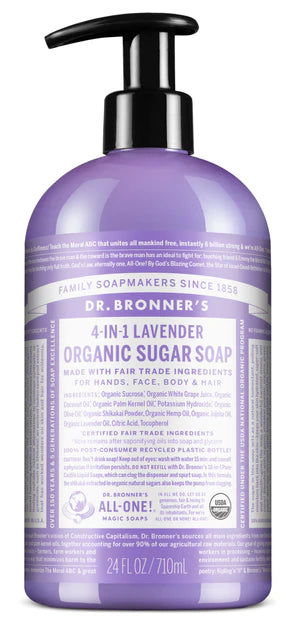 Dr Bronners Sugar Soap Lavender 710ml